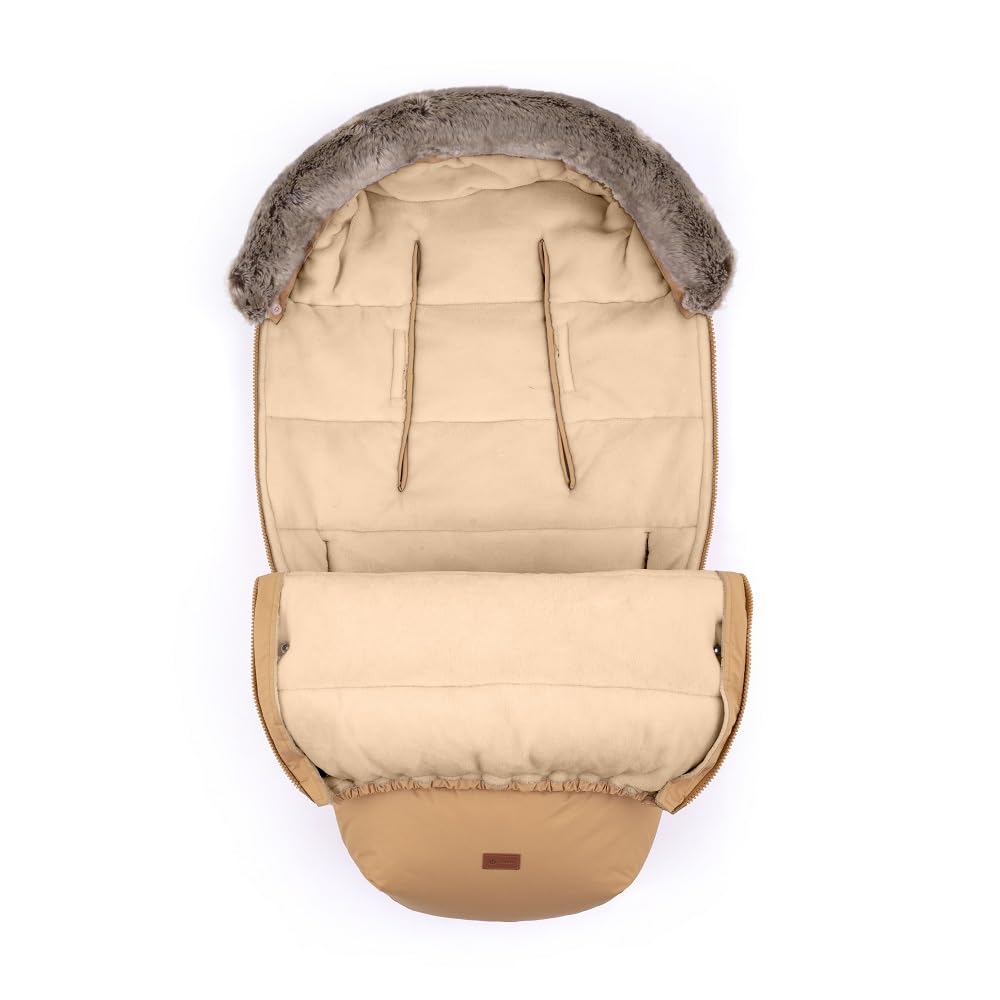 Petite&Mars COMFY - Sacco nanna 4 in 1 per passeggino, per passeggino, sacco nanna invernale, impermeabile, antivento (elegante caramello)