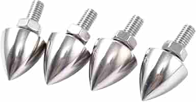 Set  4  Universal Chrome License Plate Bullet Fasteners Bolts Screws Rkvegudfxuzivhpf - Foto 6