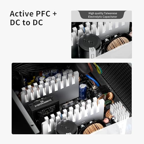 Image of PCCOOLER YK850 850W 80 Plus Bronze ATX 3.1 Non-Modular Power Supply | 850W ATX 3.1 Bronze PSU with active PFC, a 135mm smart fan, fixed cables and a 7-year limited warranty