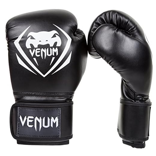 Venum Boxhandschuhe Contender, Erwachsene , Schwarz, 12 oz