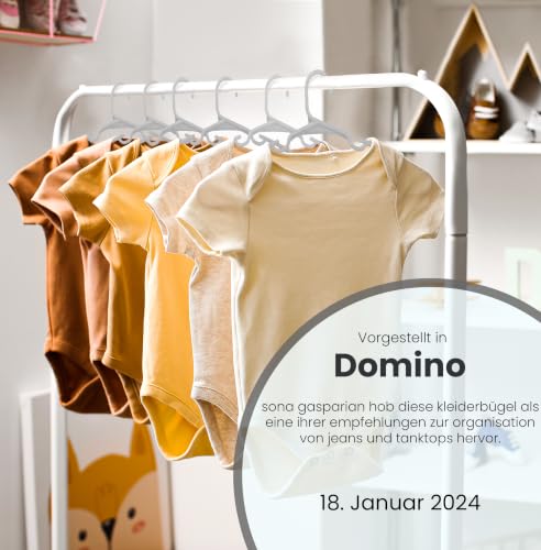 Utopia Home 40er Pack Kinderkleiderbügel 29.2 cm, Kunststoff, Grau – Ansicht 7