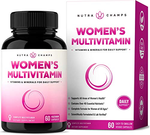 Women s Daily Multivitamin Supplement - Vegan Capsules with Biotin, Vitamins A B C D E K, Calcium, Zinc, Lutein, Magnesium - Natural, Non-GMO, Gluten Free Multimineral Multivitamin for Women