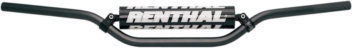 Renthal Aluminum 7/8" Handlebar KTM 65SX Mini Racer Bend (#823) Black - Fits: Yamaha YZ85 2002-2018