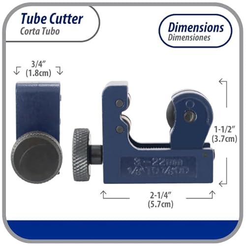 Appli Parts Mini Tube Cutter For Copper, Aluminum, Steel, Pvc And Other Soft Metal Pipe From 1/8 In To 7/8 In (3-22Mm) For Professionals And Diy Applications Apt-Tc128 #TOP1