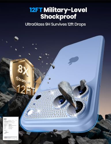Image of Hoerrye for Phone 18 Pro Max Camera Lens Protector - Bling Diamond