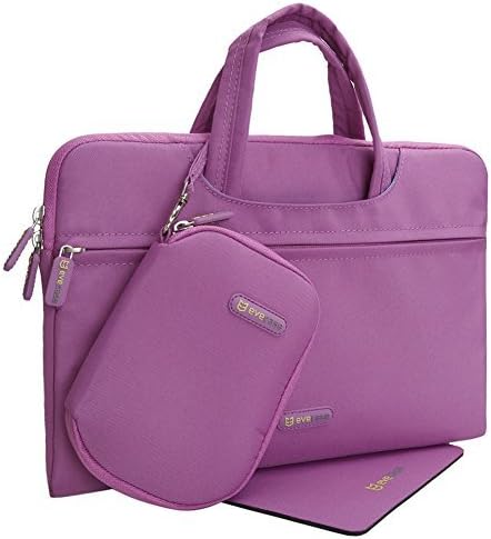 Microsoft Surface Pro 4 Case Evecase Waterproof Carrying Sleeve with Handle + Accessories Pouch for Microsoft Surface Pro 3/4 Window PC Tablet - Purple