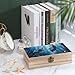 Manta Rays in The Ocean Wooden Jewelry Box with Hinged Lid Keepsake Fashion Treasure Chest Boxes Craft Stash Boxes