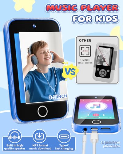 Image of Kids Phone 3.5 inch Touchscreen, Pretend Smartphone with Dual Camera | Spider Toy Phone for Boys 3-8, Learning ABC & Habit Tracker, Birthday Christmas Gift for 3 4 5 6 7 8 Year Old