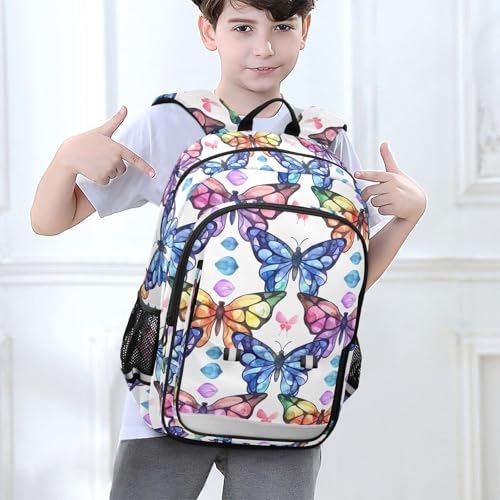 Sac à dos ordinateur portable enfants papillon lycée voyage décontracté - 2