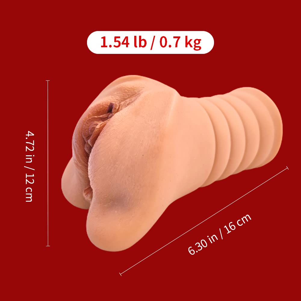 Masturbateur de poche pour chatte masturbateur en silicone (700 g), masturbateur vaginal, 16 cm