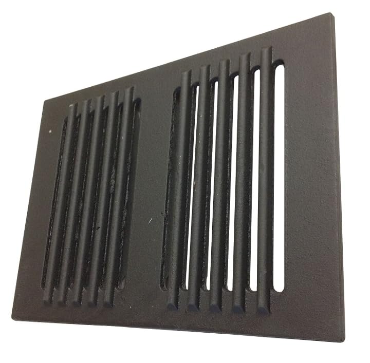 Rejilla de hierro fundido para chimeneas 34 x 24,8 x 1 cm