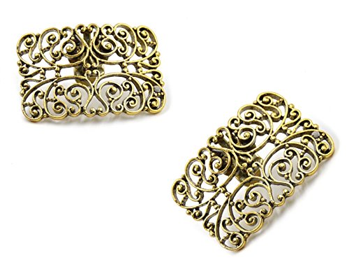 YNuth 2 Piezas de Clips Decorativos de Metal para Zapatos del Diseño de Tótem del Estilo Retro