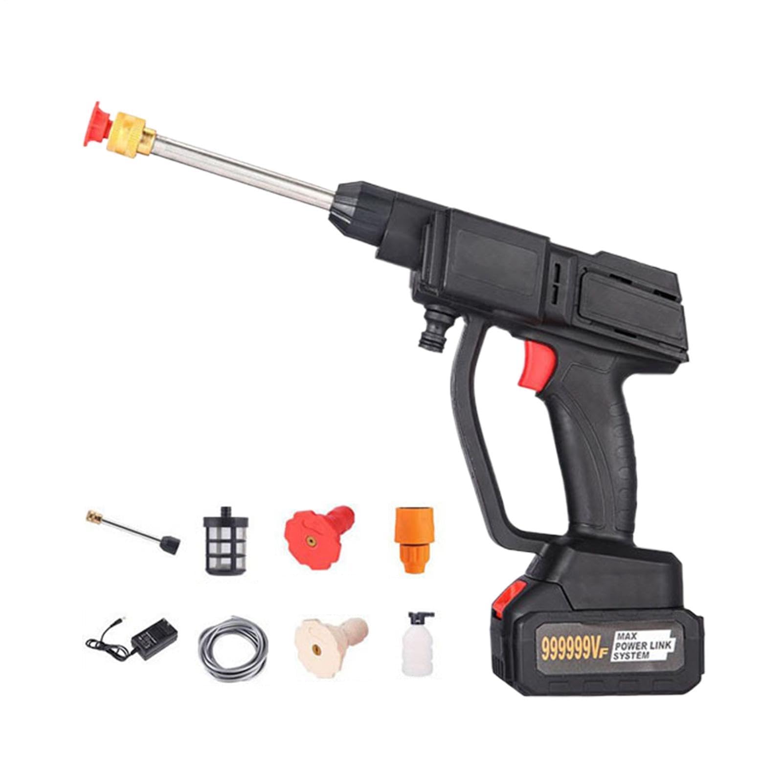 a Presión Inalámbrica Boquilla ajustable para riego pulverizador | Hidrolimpiadora para coche para Ventanas, Autos, Césped, Jardín, Terraza, Patio, de Entrada, Hogar