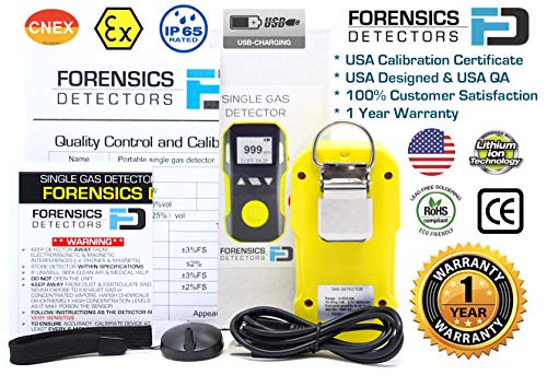 OXYGEN Detector by FORENSICS | Professional | Water, Dust & Explosion Proof | USB Recharge | Sound, Light and Vibration Alarms | USA NIST Calibration | 0-30% O2 | - Thumbnail 5