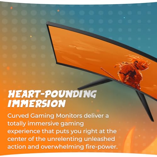 AOC C32G2ZE 32インチ カーブフレームレスゲーミングモニター、フルHD 1920x1080、VA、0.5ms 240Hz、AMD FreeSync Premium、DP/HDMI/VGA、VESA、3-3-1 Re-Spawn Program、Xbox PS5スイッチ、ブラック