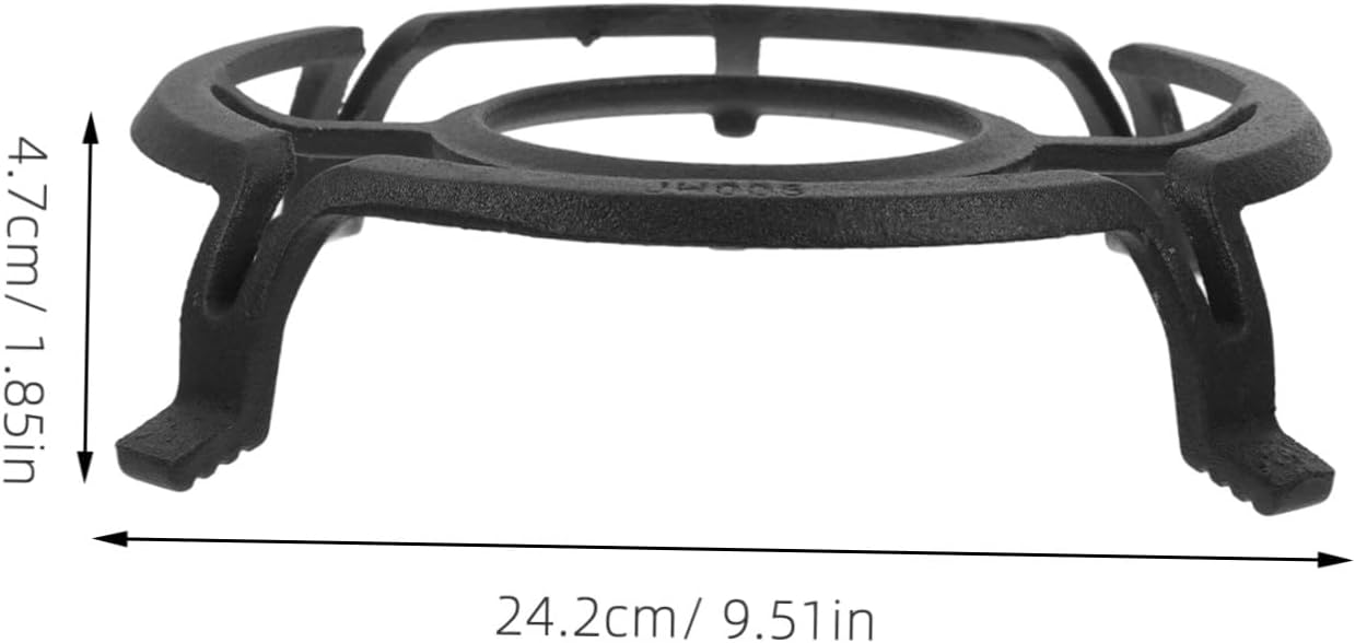 Didiseaon 2pcs Cast Iron Wok Rack and Stove Trivet for Gas Stove – Non-slip Four-claw Support Stand, Sturdy Cooktop Replacement Accessories for Kitchen