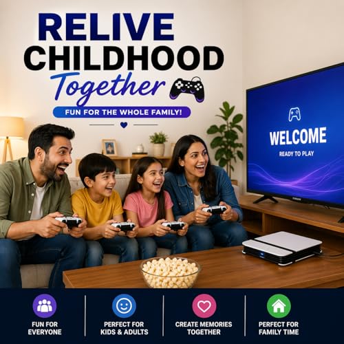 Casaquin GS5 Pro 4K Retro Video Game Console for TV | 22,000+ Built-in Games | 23 Emulators | Plug & Play Gaming Stick | Dual Wireless Controllers | 4K Ultra HD HDMI Game Console for Kids & Adults 2 51fW7Y4yplL