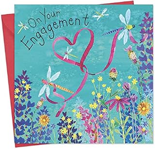 Twizler Engagement Card with Dragonflies  On Your Engagement Card  Engagement Card for Couples  Engagement Card for Friends  Couple to Be Card  Engagement Gifts - Wedding Card