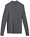 Amazon Essentials Women's Classic-Fit Lightweight Cable Long-Sleeve Mock Neck Sweater, Charcoal Heather, XX-Large