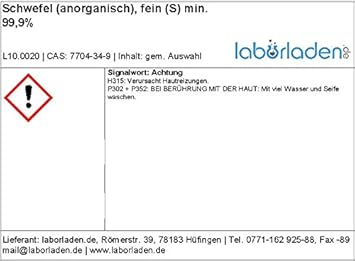Best Seller 1000g Schwefel Pharma Anorganischer Schwefel Feines Pulver Beste Qualitat Am Markt Mit 99 95 Gereinigt Saurearm Ohne Zusatzstoffe Sulfur Pharma Herst Deutsche Qualitat Amazon De Gewerbe Industrie Wissenschaft