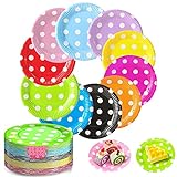 80 Stück Pappteller,Bunte Pappteller, 7'' Rund Teller Papierteller,Party Pappteller,Einwegteller, Abbaubare farbige Pappteller,DIY Bunt Papptelle,Für Feste und Feiern wie Geburtstag oder Grillaben