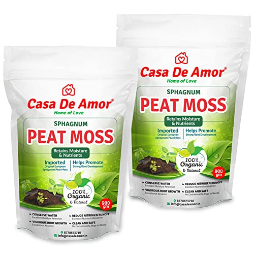 Image of Casa De Amor Sphagnum Peat Moss for Gardening 1800 gm | Organic Soil Conditioner for Healthy Plants, Seed Starting & Improved Moisture Retention