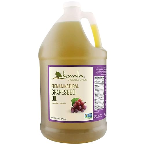 Aceite de semilla de uva de Kevala 1 galón natural exprimidor prensado