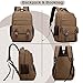 Canvas Laptop Backpack, Vintage Daypack for Men Women,Travel Work Rucksack College Bookbag Computer Bag Fits 15.6 Inch Laptop (Coffee)