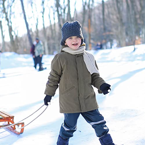 Image of ONESING Kids Knit Gloves - Stretchy Gloves for Boys Girls Winter, Solid Finger Gloves for Children