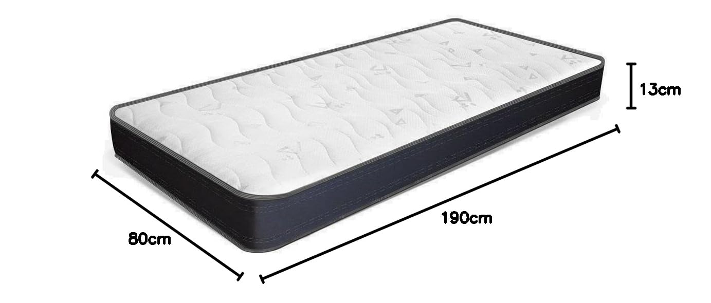 miasuite i sogni italiani Materasso singolo 80x190 alto 13 cm in waterfoam ortopedico pieghevole per brandina modello summit