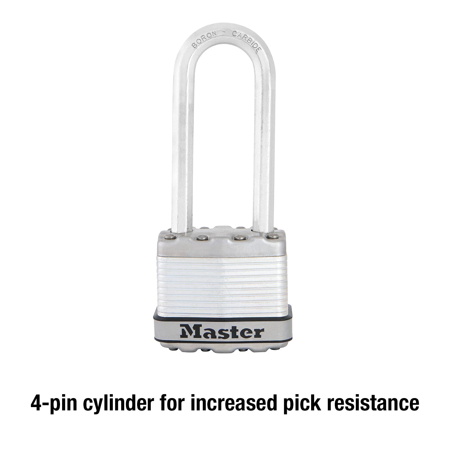 Master Lock M1XKADLJCCSEN Candado de acero, cerradura laminada Magnum, 1-3/4 pulgadas de ancho, M1XKADLJ, grillete de 2-1/2 pulgadas