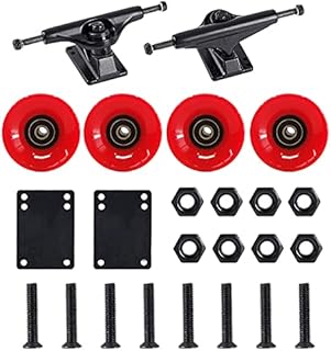 FREEDARE Skateboard Trucks and Wheels Set, 60mm Skateboard Wheels and Bearings Set, Skateboard Trucks 5