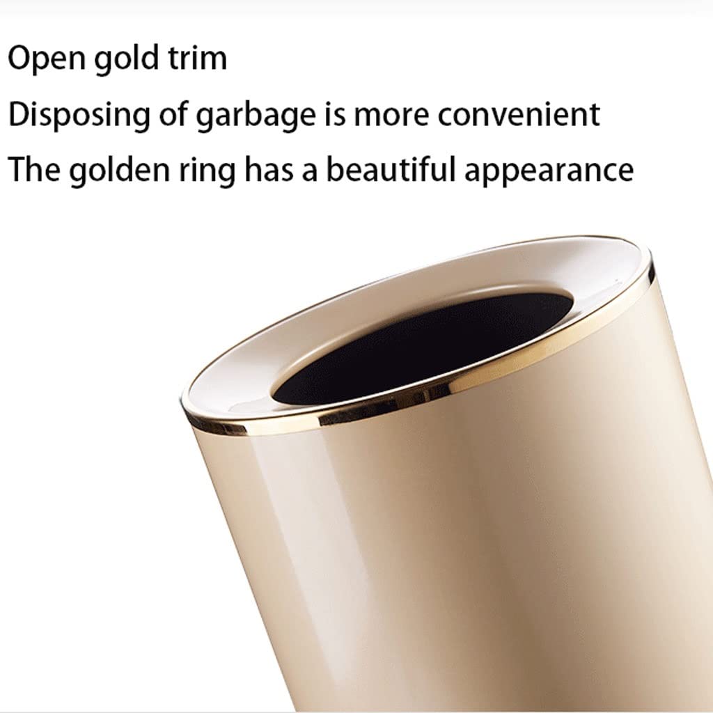 Pattumiera Cucina Pattumiera Rotonda Garbage Garbage Garbage Bin con Secchio Interno in plastica, Cestino per la Carta Straccia, Pattumiera per Bagno, Camera da Letto Bagno Cestino della Spa