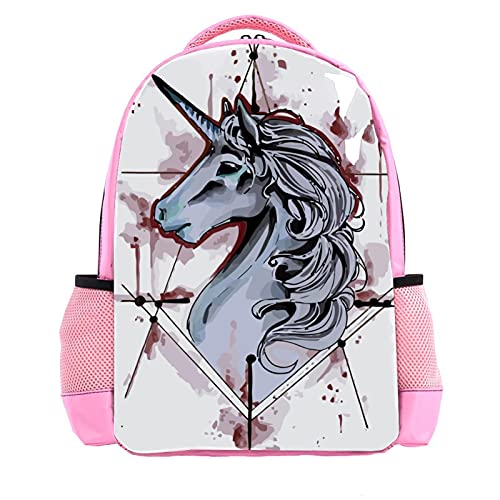 Sac à dos école bleu licorne pour le primaire et le collège