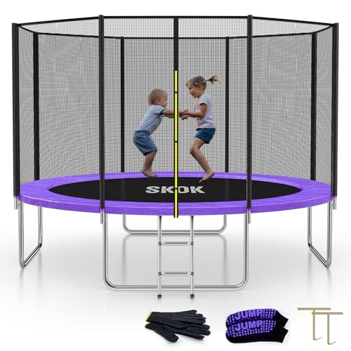 Image of SKOK Trampoline for Kids,400LBS Outdoor Trampoline with Net-ASTM Approved Trampoline for Children and Adults