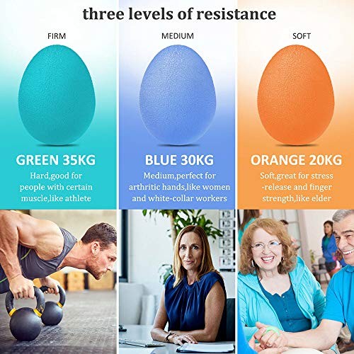 Grip Ball, Andoer Terapia com as mãos Exercício com os dedos Bola de aperto E-gg Forma Força Formado