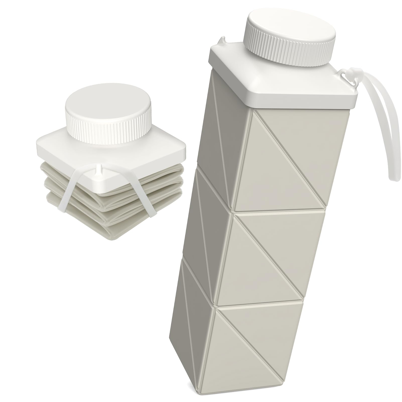 BEAUTAIL Collapsible Water Bottles 720ml, Foldable Portable Water Bottle, Lightweight Reusable Leakproof for Travel Camping Hiking Cycling Yoga Sports Outdoor School Office Gym, 1 Pack, Starlight