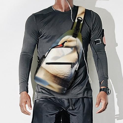 Cute Little Swan Mochila Bandolera Casual para Hombre y Mujer miniatura 7