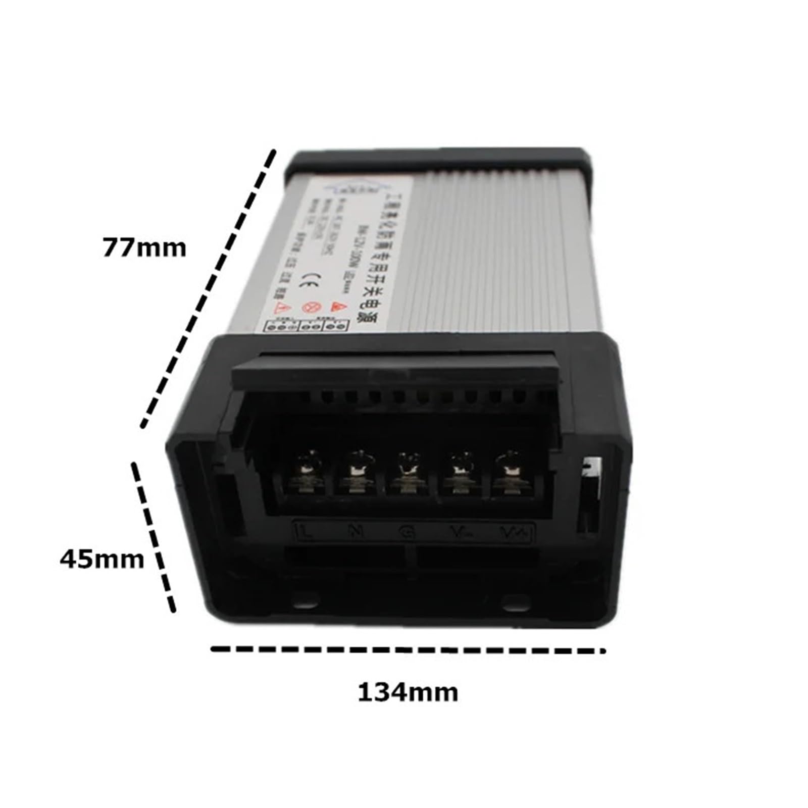 Alimentatore LED esterno impermeabile Driver LED DC 12V trasformatore singolo Interruttore di uscita 100W 100-240V