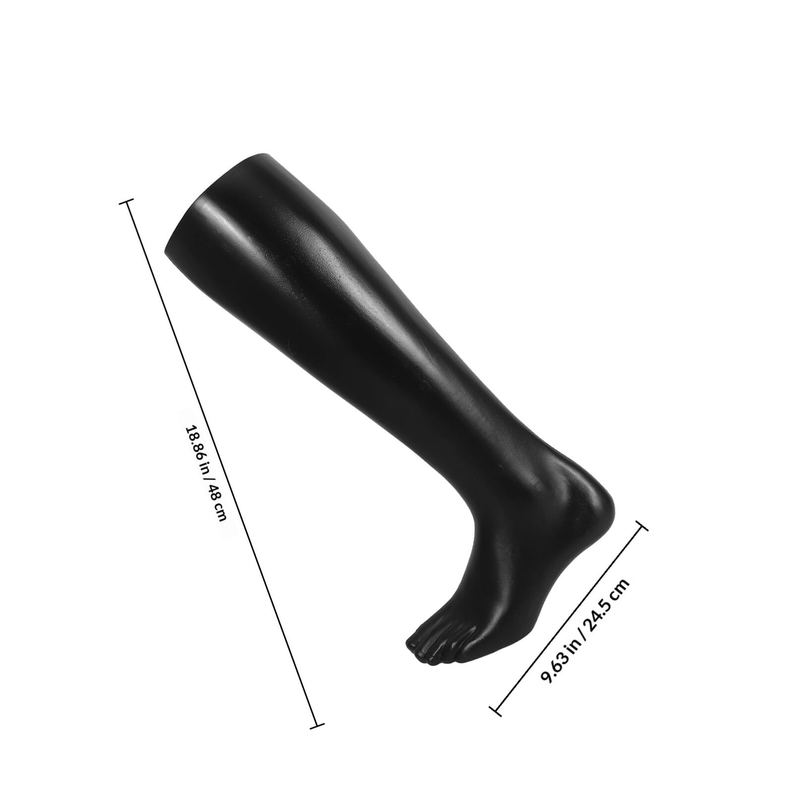 Gadpiparty Schwarzes Kunststoff Fußmodell für Lange Socken und Fußbekleidung mit Leichtem Gewicht und Starkem Dreidimensionalem Effekt für Schaufenster und Ladenpräsentationen