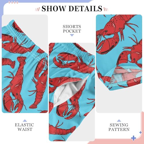 Pajamas Pants Soft Lobster Long Sleep Pjs Lounge Pajama Bottoms Elastic Waist with Pockets4