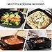 Kirosy Electric Skillet with Glass Vented Lid, Non-Stick Coating, 12 Inch, Black, 1500 Watts, Adjustable Temperature