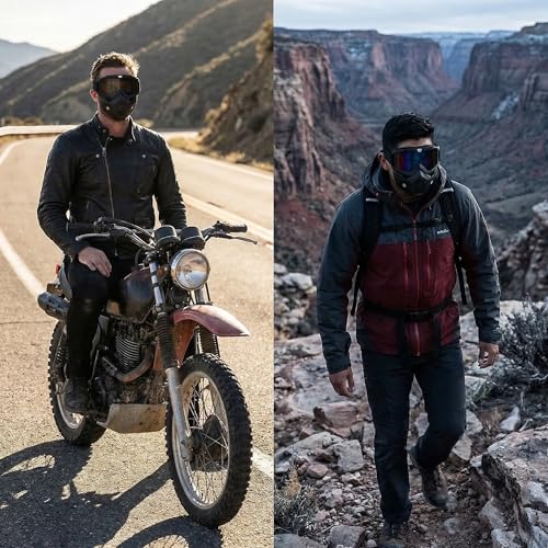 Image of Motorcycle Face Mask Full Face,Dirt Bike Goggles Motocross, ATV, Offroad, Riding Racing Goggles for Men Women