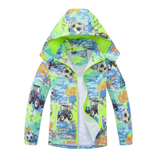 Veste coupe-vent garçon avec capuche amovible pour automne