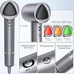 Hair Dryer, 160000 RPM Portable Professional Ionic Hair Dryer with 500 Million Negative Ions, Fast-Drying, Low Noise with Diffuser & Nozzle, Lightweight for Home and Travel - Image 4