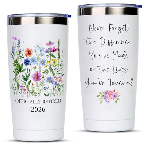 MVKIOCEN Retirement Gift for Woman 2026, Retirement gifts for women, Leaving, Goodbye, Going Away, Retired, Farewell Gifts For Coworkers Friends, 20oz Tumbler
