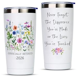Retirement Gift for Woman 2026, Retirement gifts for women, Leaving, Goodbye, Going Away, Retired, Farewell Gifts For Coworkers Friends, 20oz Tumbler