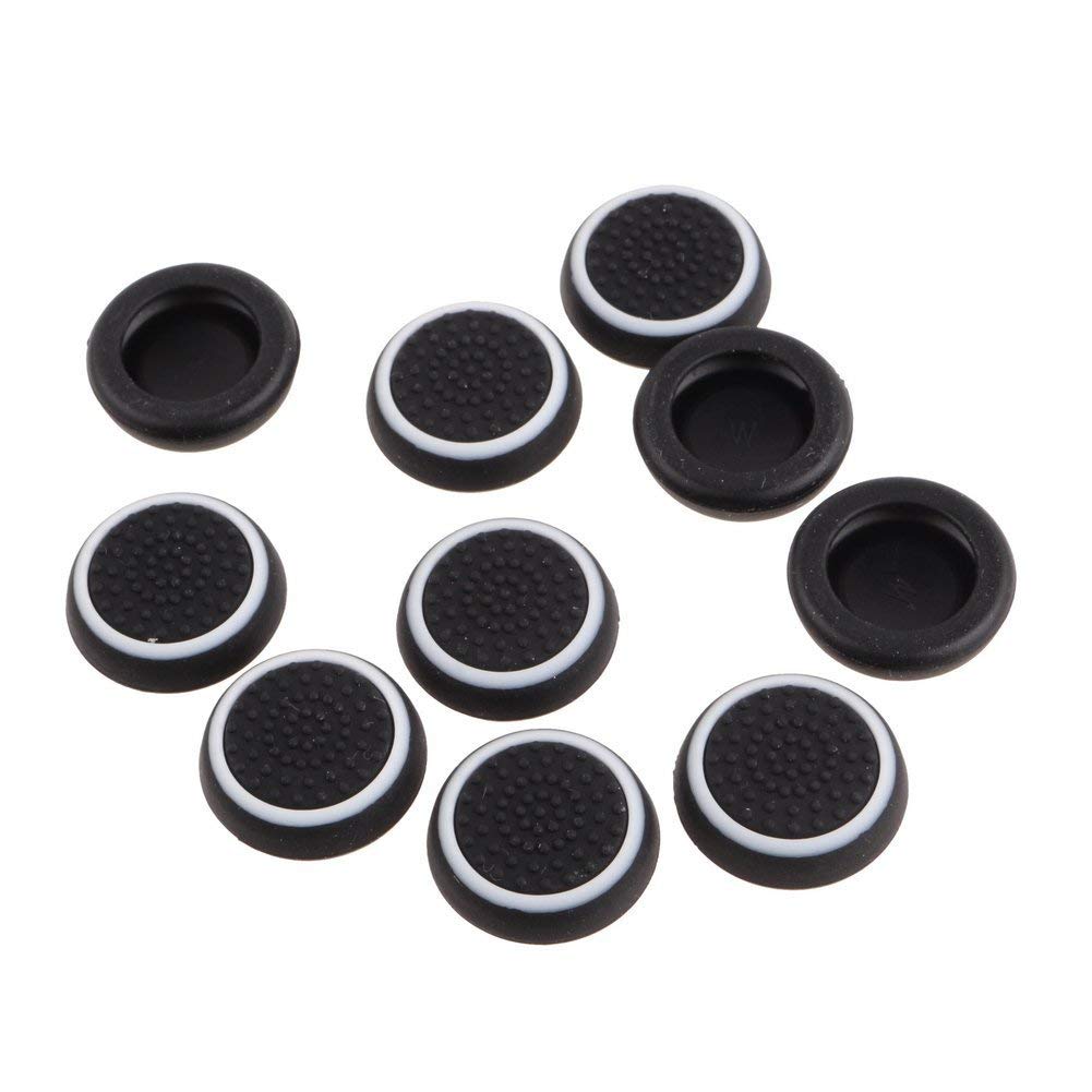 Silicone Thumbsticks Joystick Tappi per / PS4 / Xbox One/Xbox 360 Wireless Controller Ps3 2 Pair/Bianco e Nero