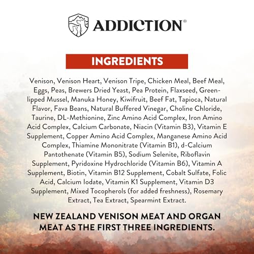 Addiction Wild Islands Forest Meat Dry Cat Food, Premium Venison Recipe with High-Protein & Grain-Free Formula for Primal Cat Nutrition - 4lbs