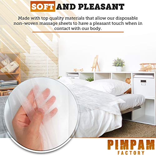 PimPam Factory - Vliesstoffs Einmal Bettwäsche 80 x 200 cm - Nicht verstellbare Einweg Bettwäsche - Flüssigkeitsabweisend - Einweglaken Ideal für Sondergrößen - Hergestellt in EU - Packung 10 - Image 4